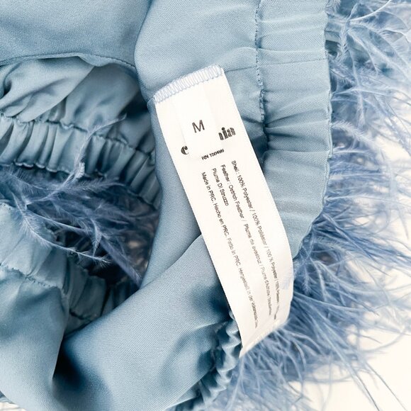 Cult Gaia Goetz Top Ostrich Feather Off-The-Shoulder Crop - Picture 7 of 7